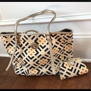 Spartina tote / shoulder bag and matching wallet